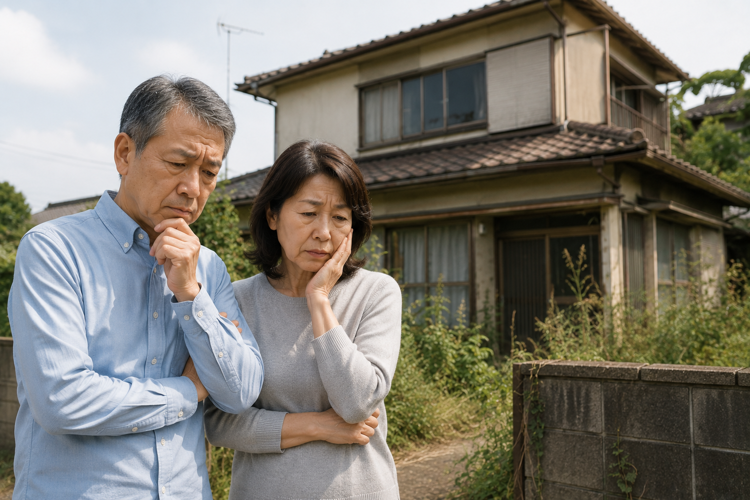 相続した家について相談する様子